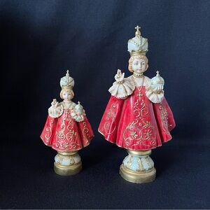 Set of 2 - Infant Jesus of Prague - Fontanini - Vintage